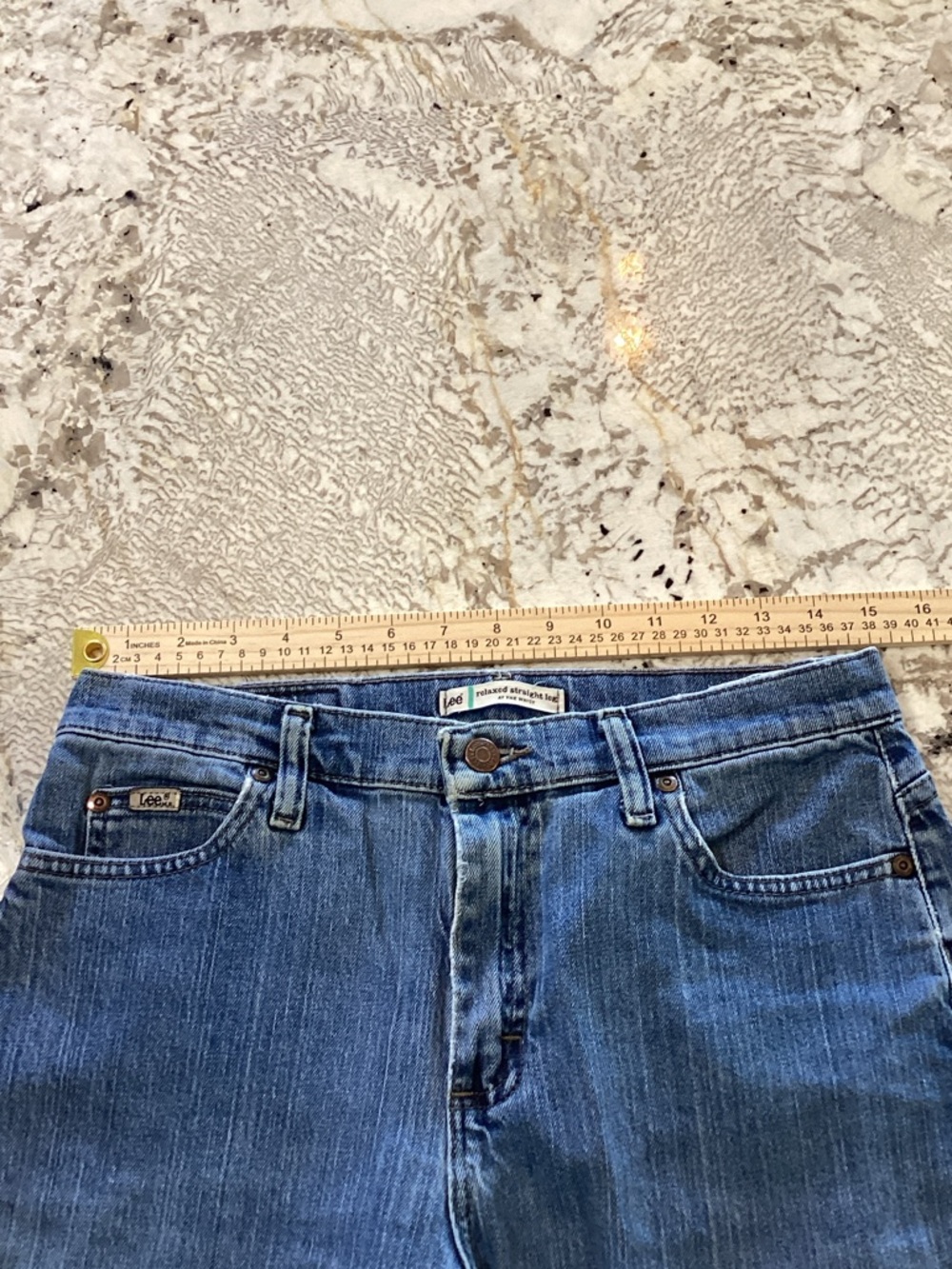 Lee Relaxed Straight Jeans Size 8M Blue Denim High Rise 3051849 - Picture 4 of 12